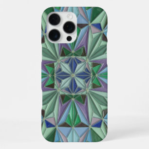 blue green accents iPhone 16 pro max case