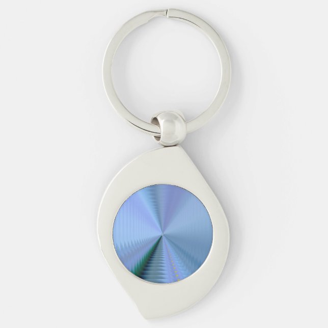 Blue, Green, and Lavender Colour CD  Keychain (Front)