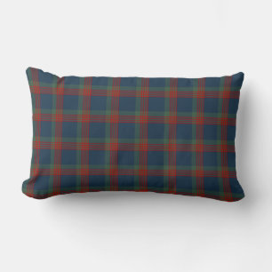 Blue, Green and Red Wilson Clan Scottish Plaid Lumbar Pillow