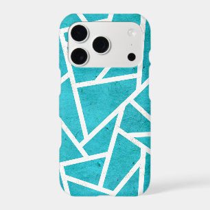 Blue-green and white mosaic pattern