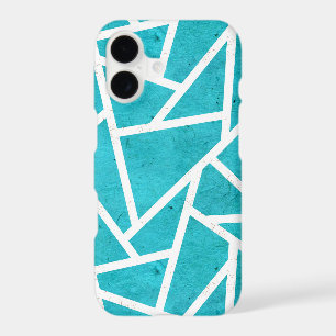 Blue-green and white mosaic pattern