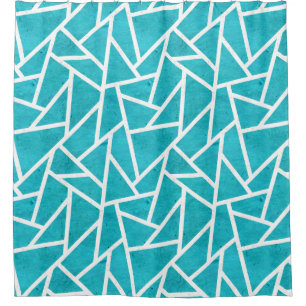 Blue-green and white mosaic pattern