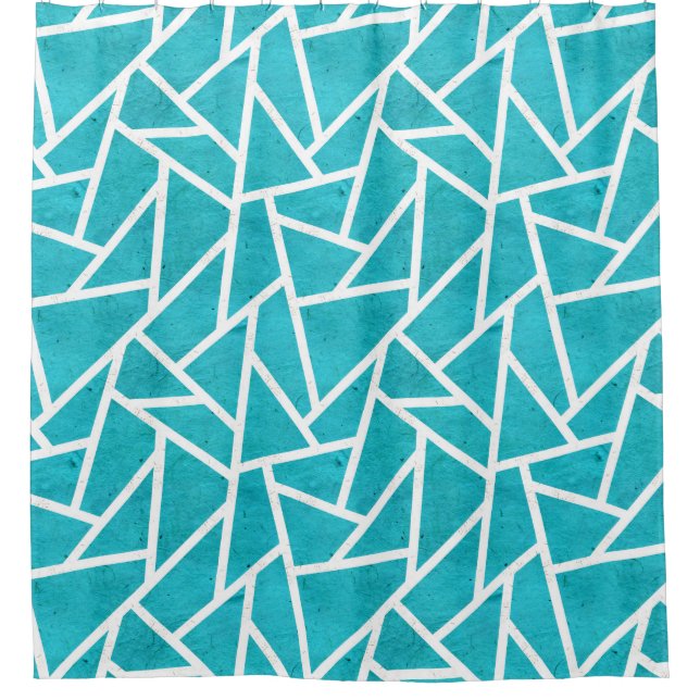 Blue-green and white mosaic pattern (Front)