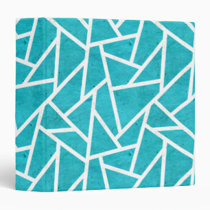 Blue-green and white mosaic pattern binder