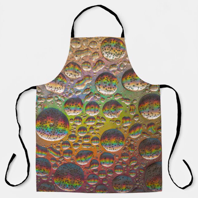 Blue green and yellow bubbles apron (Front)