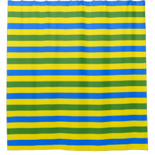 Blue Green and Yellow Stripes Design