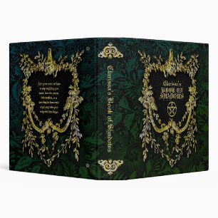 Blue Green Apple of Knowledge Book of Shadows Binder