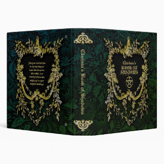 Blue Green Apple of Knowledge Book of Shadows Binder