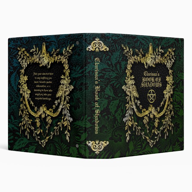Blue Green Apple of Knowledge Book of Shadows Binder (Background)