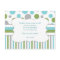 Blue Green Baby Shower Thank you note w/poem 3471