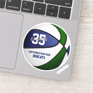blue green basketball team colours personalized