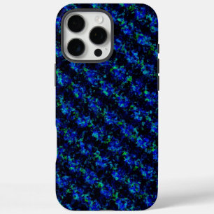 Blue Green Broken Glass Pattern iPhone 16 Pro Max Case