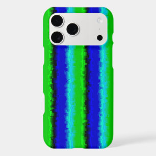 Blue Green Broken Glass Stripes