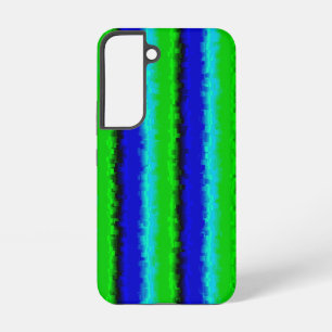 Blue Green Broken Glass Stripes Samsung Galaxy Case
