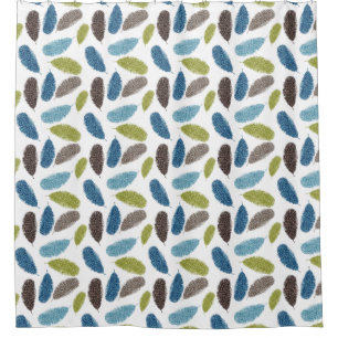 Blue Green Brown Watercolor Feathers