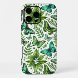 Blue-Green Butterflies iPhone 16 Pro Max Case