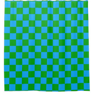 Blue Green Chequered Check Pattern