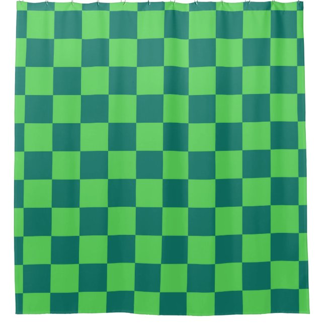 Blue Green Chequered Gingham Pattern (Front)