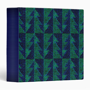 Blue, green Christmas trees. Binder