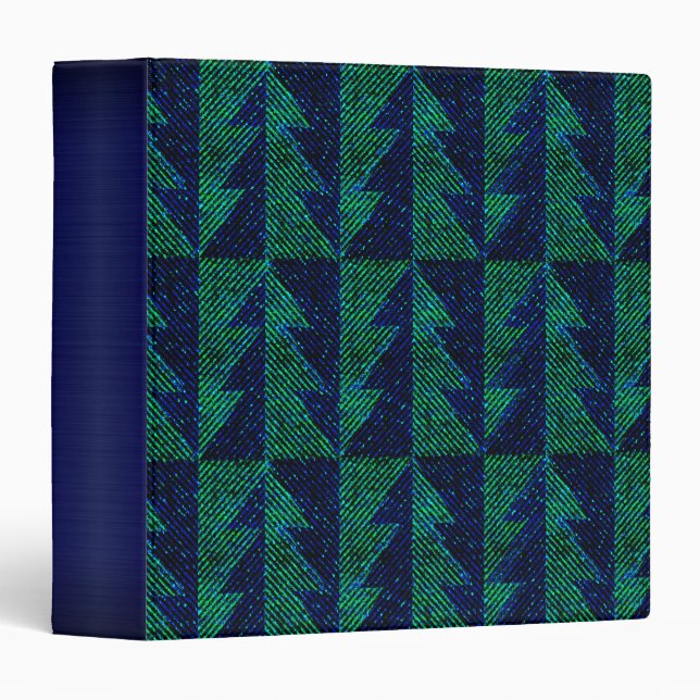 Blue, green Christmas trees.  Binder (Front/Spine)