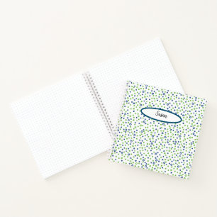 Blue Green Circles Dots Sketchbook Bullet Journal