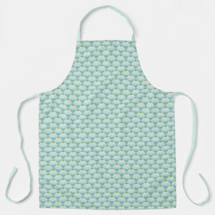 Blue & Green Climbing Daisies Floral Pattern Apron