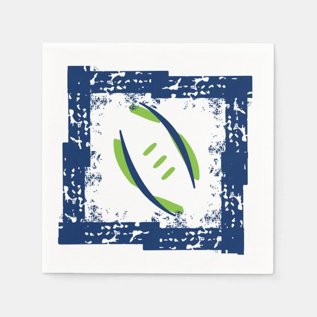 Blue & Green Coctail Napkins (Front)