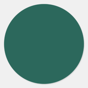 Blue-green (colour wheel) Deep Sea Green  Classic Round Sticker