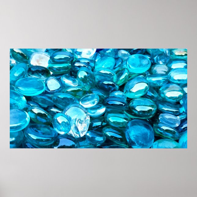 Blue green crystal glass bright poster (Front)