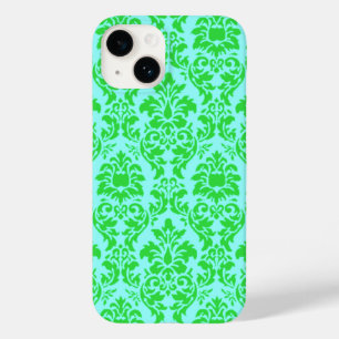 Blue Green Damask Case-Mate iPhone 14 Case