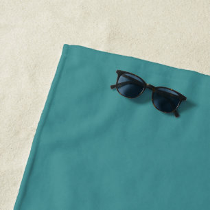 Blue Green Denim Smokey Topaz Solid Colour Beach Towel