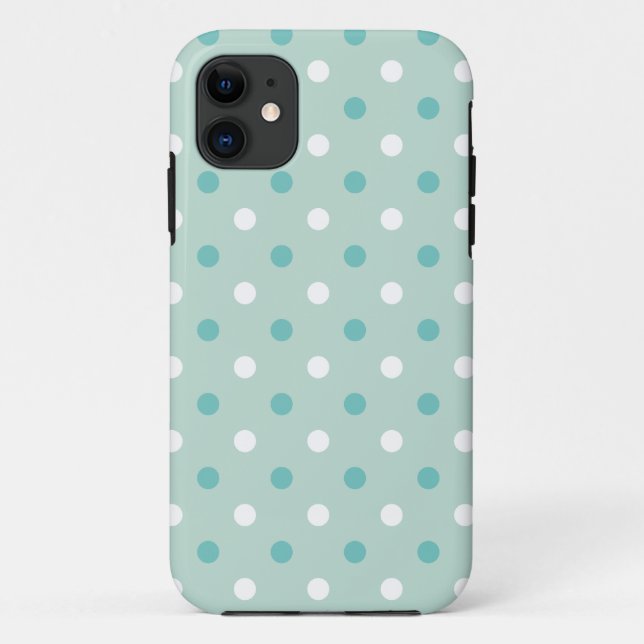 Blue Green Dots Case-Mate iPhone Case (Back)