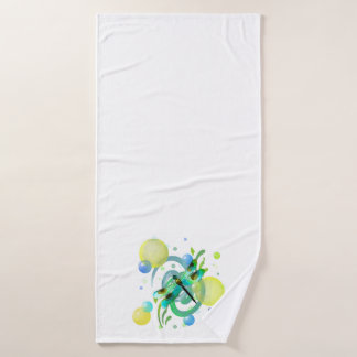 Blue Green Dragonfly  Bath Towel Set