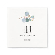 Blue Green Eucalyptus Frame Black on White