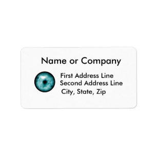 Blue Green eye cloud graphic aqua Label