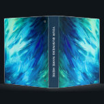 Blue Green Feather Abstract Binder<br><div class="desc">Soft abstract feather in soothing blue and green tones.</div>