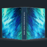 Blue Green Feather Abstract Binder<br><div class="desc">Soft abstract feather in soothing blue and green tones.</div>