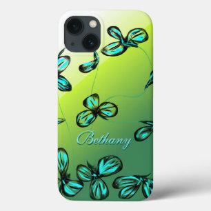 Blue Green Floral iPad Mini Case *customize*