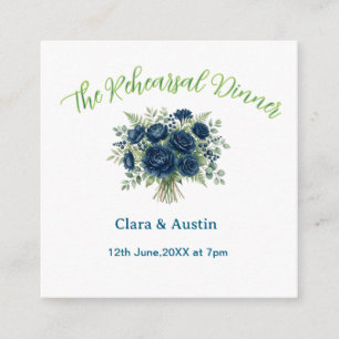 blue green floral the rehearsal dinner editable na enclosure card