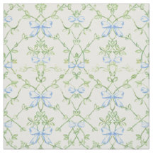 Blue Green Floral Trellis Pattern