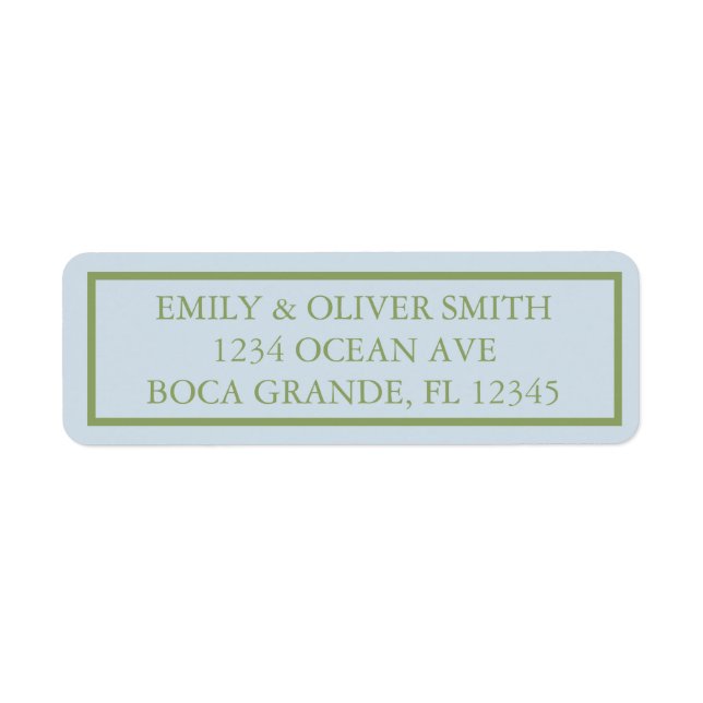 Blue Green Floral Watercolor Wedding  (Front)