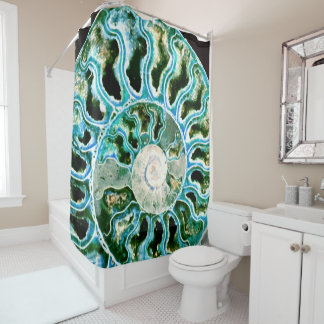 Blue Green Fossil Geode