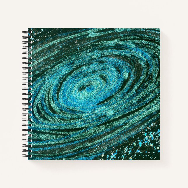 Blue Green Galaxy Notebook (Front)