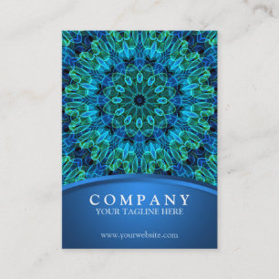 Blue & Green Gems Mandala Business Card