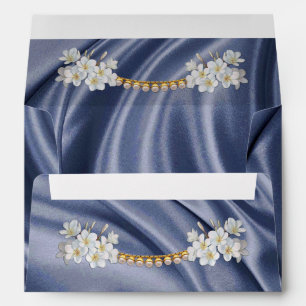 Blue,Green,Gold,Ivory Silk & Pea Wedding Envelopes