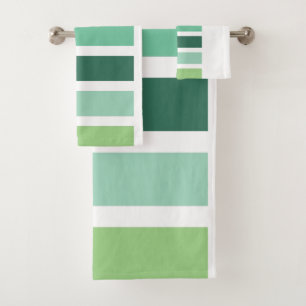 Blue Green Hues Bath Towel Set