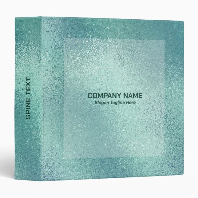 Blue green iridescent shimmering glass texture binder (Front/Spine)