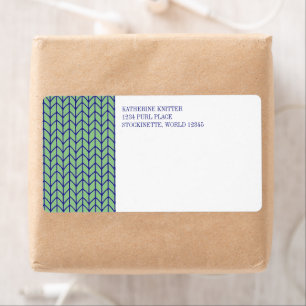 BLUE GREEN KNIT Shipping Address Labels