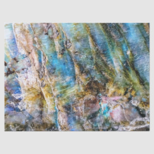 Blue Green Labradorite Gemstone Tissue Paper