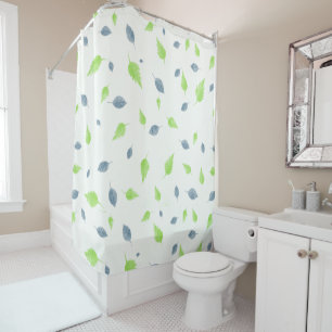 Blue & Green Leaves Pattern 